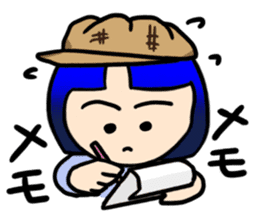 Okappa girl Kato 2 sticker #9615842