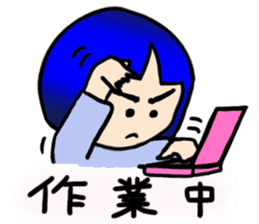 Okappa girl Kato 2 sticker #9615861