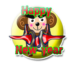 XOXO Monkeys3-1Japan sticker #9615953