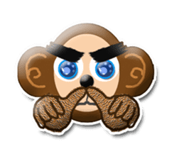 XOXO Monkeys3-1Japan sticker #9615963