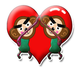 XOXO Monkeys3-1Japan sticker #9615973