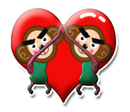 XOXO Monkeys3-1Japan sticker #9615973