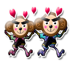 XOXO Monkeys3-1Japan sticker #9615974