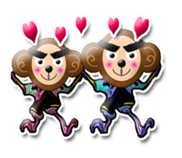 XOXO Monkeys3-1Japan sticker #9615974