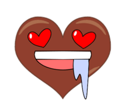 valentine heart chocolate sticker #9616746