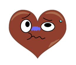 valentine heart chocolate sticker #9616760
