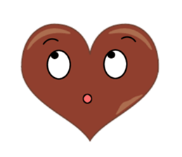 valentine heart chocolate sticker #9616764
