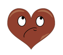 valentine heart chocolate sticker #9616771
