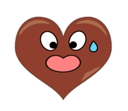 valentine heart chocolate sticker #9616773