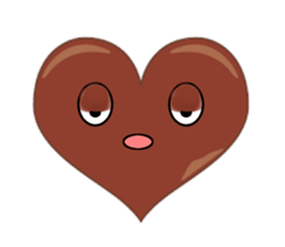 valentine heart chocolate sticker #9616780