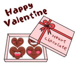 valentine heart chocolate sticker #9616783