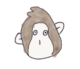 Cheerful and happy monkey sticker #9618068
