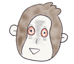 Cheerful and happy monkey sticker #9618091