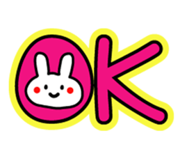 Japanese cute rabbit sticker sticker #9620474