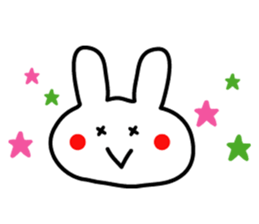 Japanese cute rabbit sticker sticker #9620485