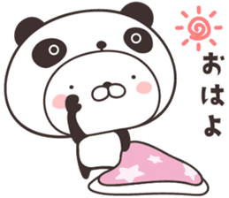 cute rabbit in panda -hiroshima- sticker #9621284