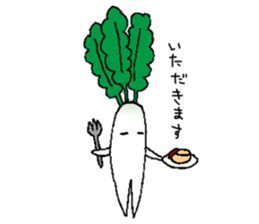 A day of Japanese white radish sticker #9623572