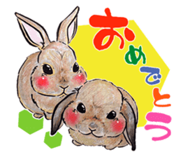 Sticker of rabbit owners 2 sticker #9625276