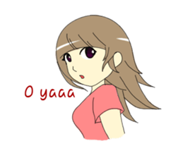 Miss Nadia : Adorable Girl sticker #9627637