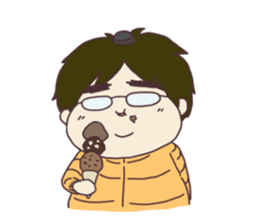 My dear husband and cat 2 sticker #9628073