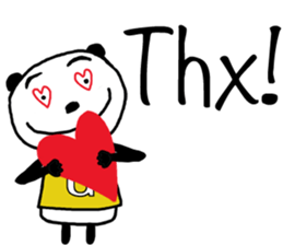 Panda For girls! - English ver. - sticker #9630284