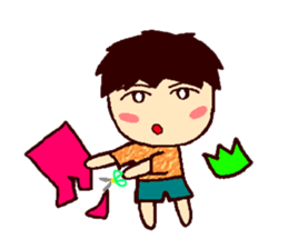 Cute brother Yo-yo & sister Ling-ling sticker #9630786