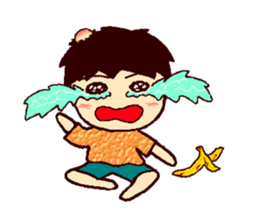 Cute brother Yo-yo & sister Ling-ling sticker #9630787