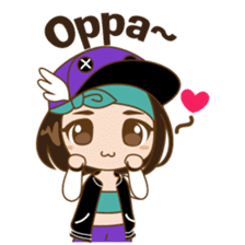 Chibi Korean Girl sticker #9630893