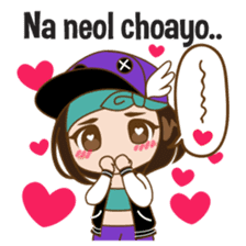 Chibi Korean Girl sticker #9630899