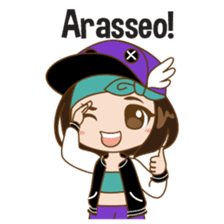 Chibi Korean Girl sticker #9630905