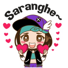 Chibi Korean Girl sticker #9630925