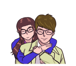 Sweet Glasses Couple sticker #9633562