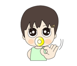 Amber and frog sticker #9634508