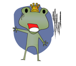 Amber and frog sticker #9634516