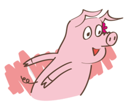 Flower pig UU sticker #9634657