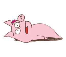 Flower pig UU sticker #9634662