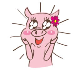 Flower pig UU sticker #9634667