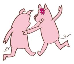 Flower pig UU sticker #9634675