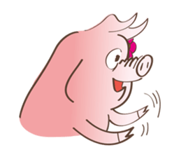 Flower pig UU sticker #9634680