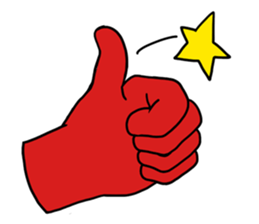 hand (red) handsign sticker #9635449