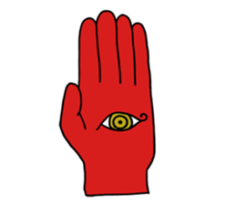 hand (red) handsign sticker #9635451