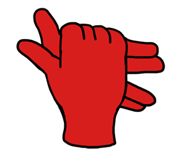hand (red) handsign sticker #9635453