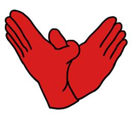 hand (red) handsign sticker #9635454