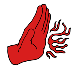 hand (red) handsign sticker #9635455