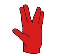 hand (red) handsign sticker #9635456