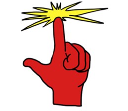 hand (red) handsign sticker #9635457