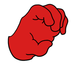 hand (red) handsign sticker #9635459