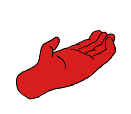 hand (red) handsign sticker #9635460