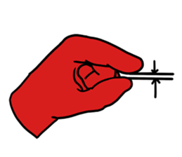 hand (red) handsign sticker #9635461