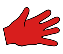 hand (red) handsign sticker #9635462